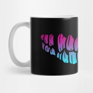 Cool Monster Mouth Teeth Vaporwave Mug